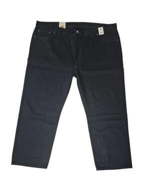 NWT Levi's 505 Regular Fit Straight Leg Mens Jeans 52x30 Black Denim Big & Tall